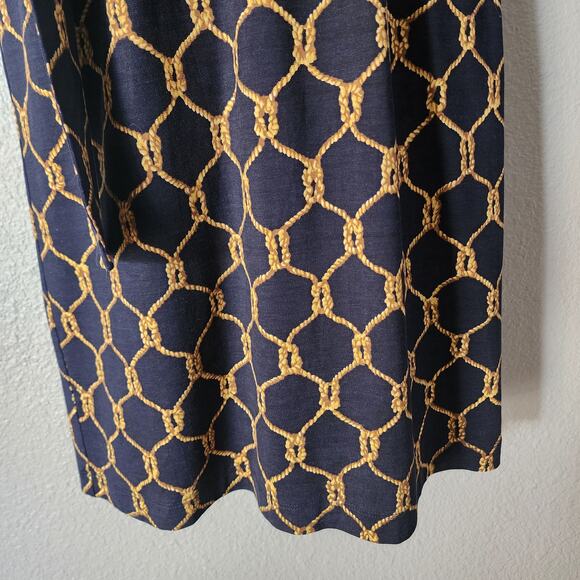 J. Mclaughlin Rope Print Tie Waist Halter Dress - Picture 4 of 6